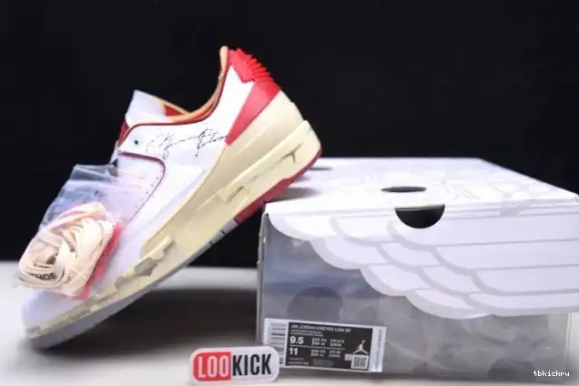 Cheap TBK SP Retro Off-White Red Jordan 2 DJ4375-106 White Low 0515
